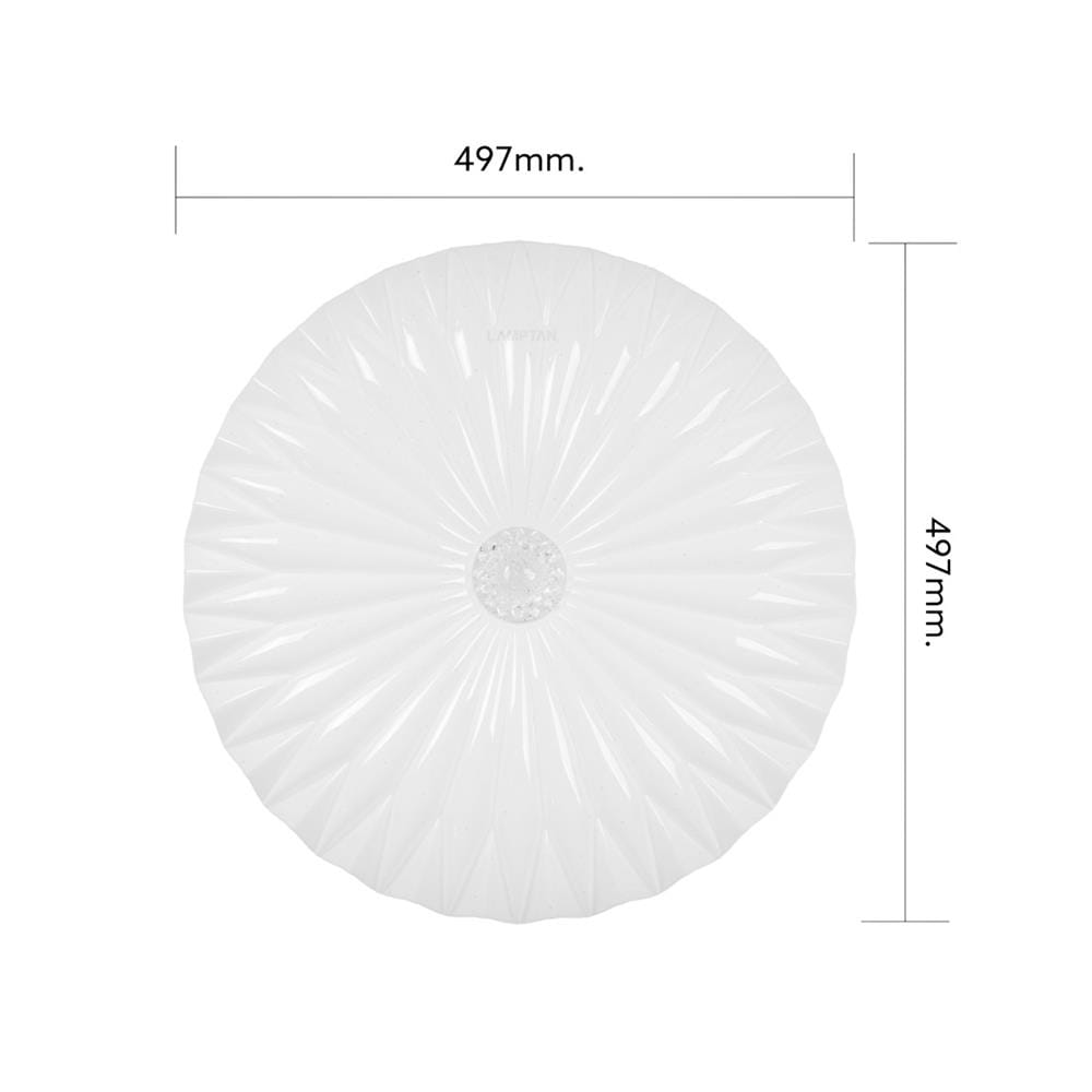 ไฟเพดาน LED LAMPTAN LOTUS 19.5 นิ้ว 50 วัตต์ DAYLIGHT/COOL WHITE/WARM WHITE สีขาว