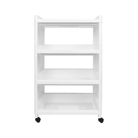 ชั้นวางของ 4 ชั้น มีล้อ STACKO IVA 49.5X36X77 ซม. สีขาว