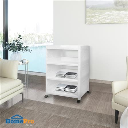 ชั้นวางของ 4 ชั้น มีล้อ STACKO IVA 49.5X36X77 ซม. สีขาว_4