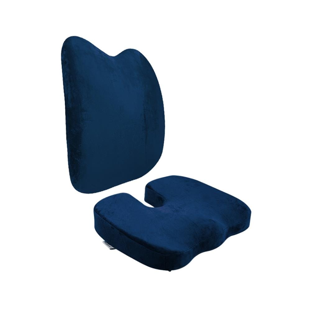เซ็ตเบาะรองหลังและรองนั่งเพื่อสุขภาพ BEWELL H06/HT001 สีน้ำเงิน