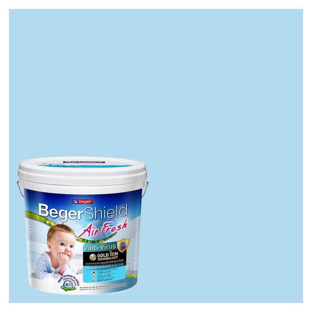 สีน้ำทาภายใน ชนิดกึ่งเงา BEGER AIRFRESH GOLD BASE B 031-3 สี BONINE BELLE 9 ลิตร