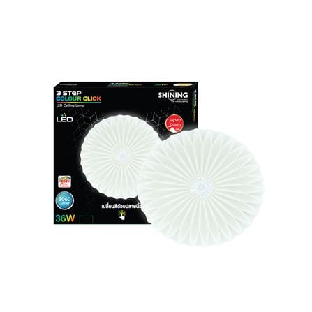 ไฟเพดาน LED SHINING S-CE03600C-1CC 15 นิ้ว 36 วัตต์ DAYLIGHT/COOL WHITE/WARM WHITE สีขาว_6