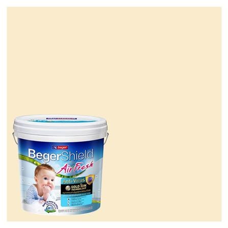 สีน้ำทาภายใน ชนิดกึ่งเงา BEGER AIRFRESH GOLD BASE A 099-2 สี RICH CREAM 9 ลิตร_0
