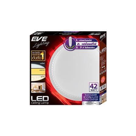ไฟเพดาน LED EVE 570931 20 นิ้ว 42 วัตต์ DAYLIGHT/COOL WHITE/WARM WHITE สีขาว_3