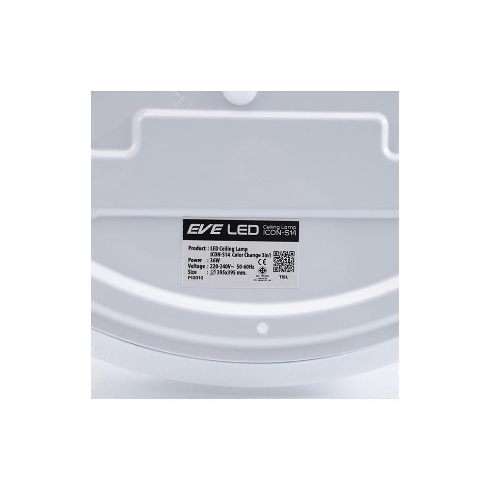 ไฟเพดาน LED EVE 570863 15 นิ้ว 36 วัตต์ DAYLIGHT/COOL WHITE/WARM WHITE สีขาว