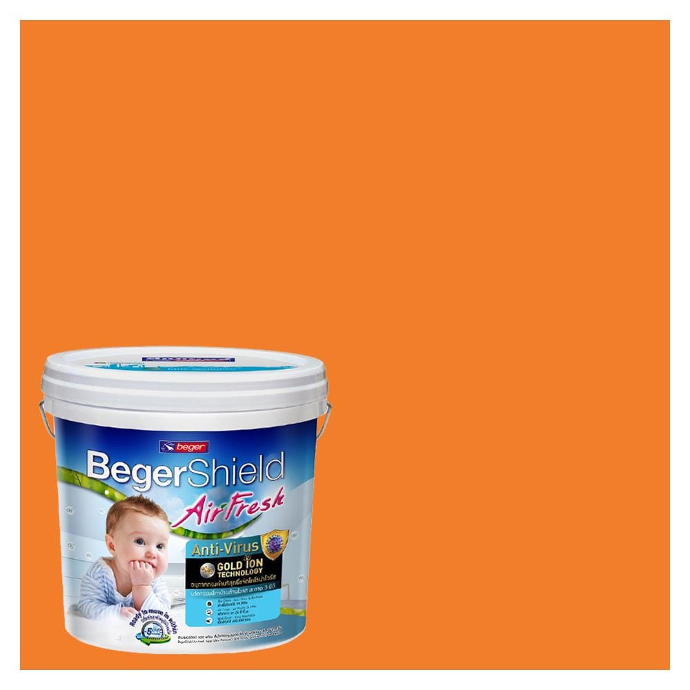 สีน้ำทาภายใน ชนิดกึ่งเงา BEGER AIRFRESH GOLD BASE D 101-6 สี SOUTHWEST MAGIC 9 ลิตร