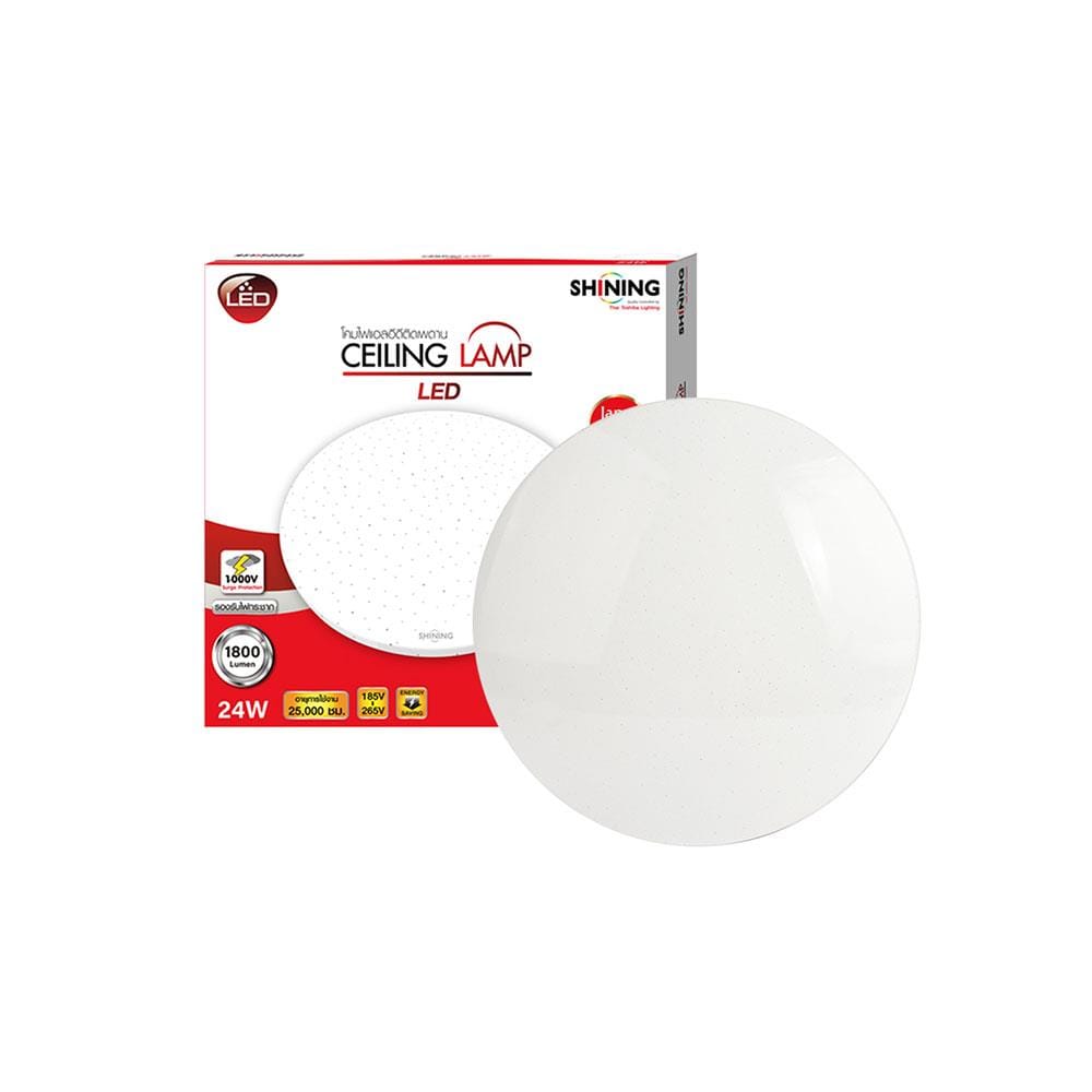 ไฟเพดาน LED SHINING S-CE02465C-1A 15 นิ้ว 24 วัตต์ DAYLIGHT สีขาว