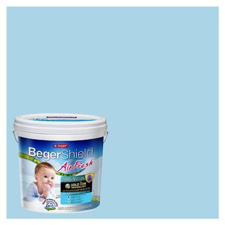 สีน้ำทาภายใน ชนิดกึ่งเงา BEGER AIRFRESH GOLD BASE B 032-3 สี BIKINI BAY 9 ลิตร_0