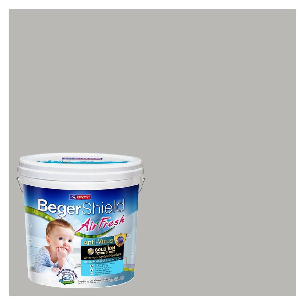 สีน้ำทาภายใน ชนิดกึ่งเงา BEGER AIRFRESH GOLD BASE B 141-3 สี SPLINTER OF SILVER  9 ลิตร