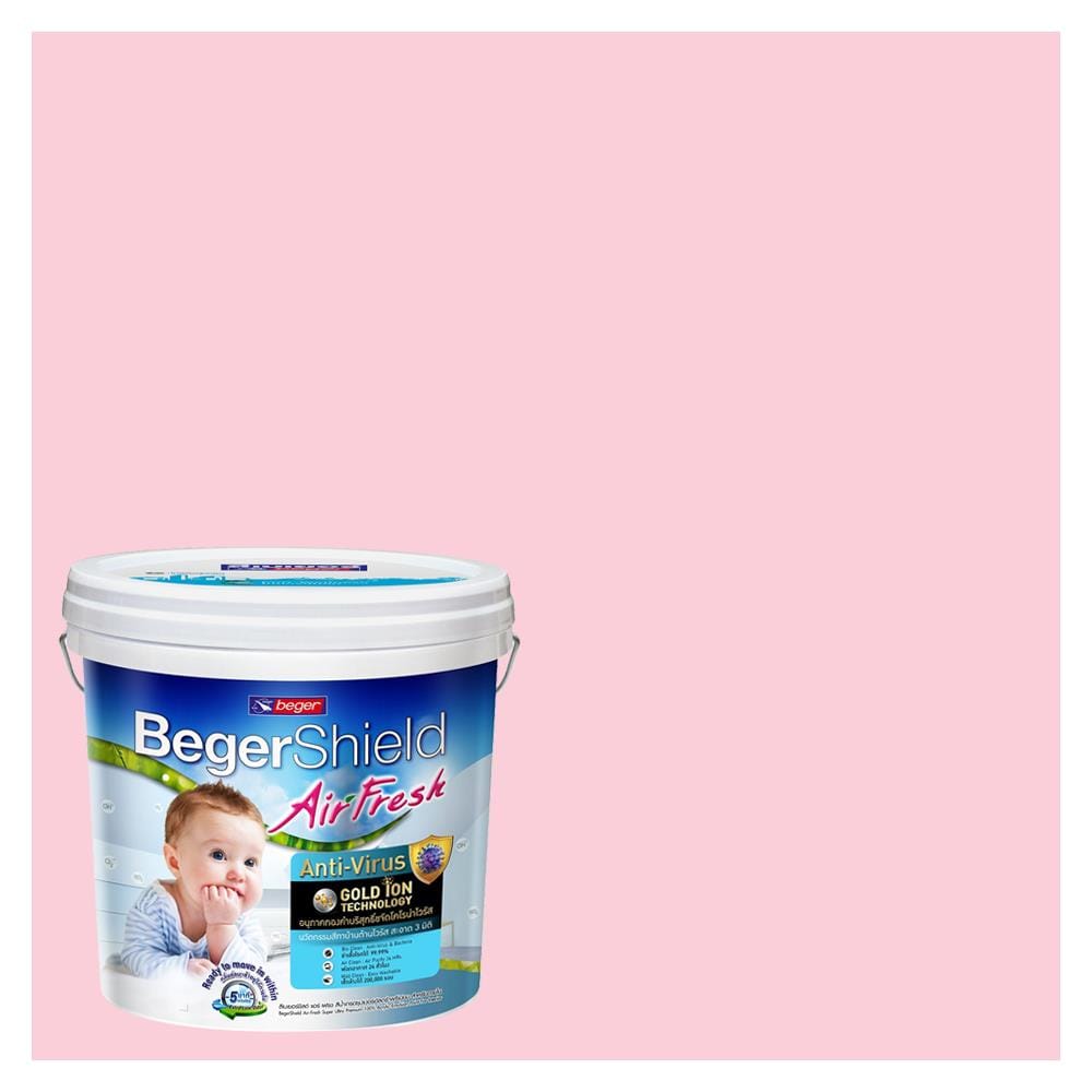 สีน้ำทาภายใน ชนิดกึ่งเงา BEGER AIRFRESH GOLD BASE A 115-3 สี WHISPER OF ROSE 9 ลิตร