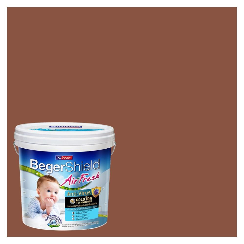 สีน้ำทาภายใน ชนิดกึ่งเงา BEGER AIRFRESH GOLD BASE D 180-6 สี PENNIES FROM HEAVEN 9 ลิตร