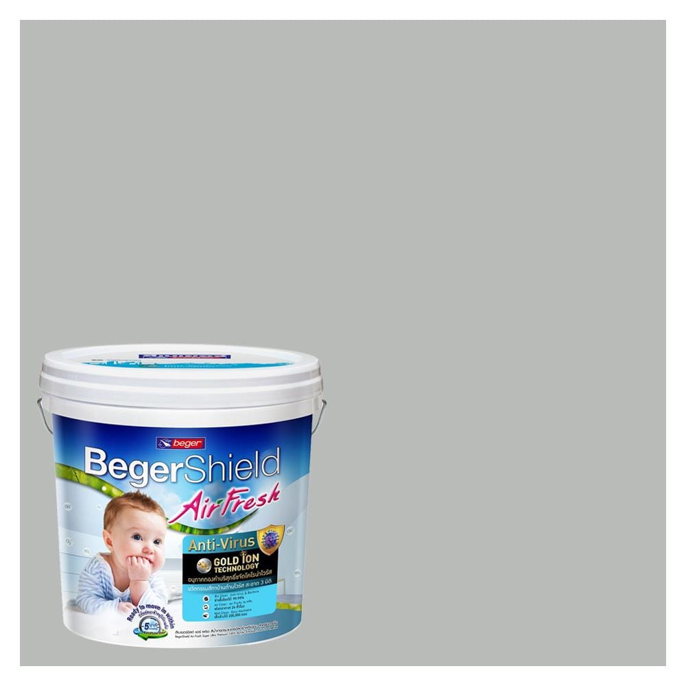 สีน้ำทาภายใน ชนิดกึ่งเงา BEGER AIRFRESH GOLD BASE B 139-3 สี SLIP OF SILVER 9 ลิตร