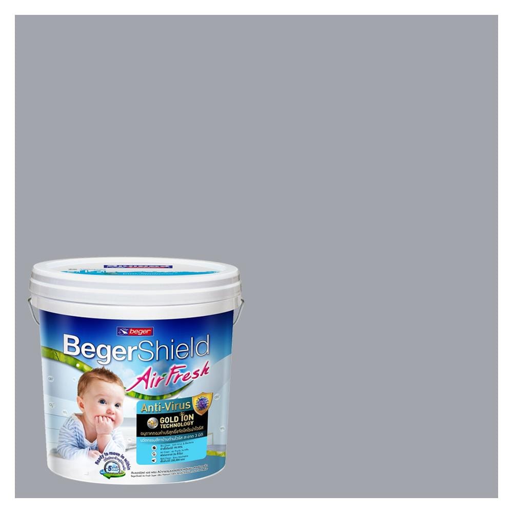 สีน้ำทาภายใน ชนิดกึ่งเงา BEGER AIRFRESH GOLD BASE B 134-2 สี GULL WING 9 ลิตร