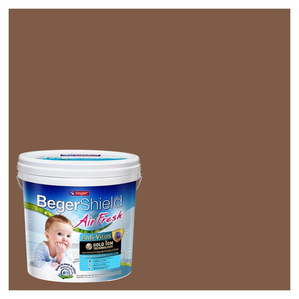 สีน้ำทาภายใน ชนิดกึ่งเงา BEGER AIRFRESH GOLD BASE D 176-6 สี REALLY RAISIN 9 ลิตร