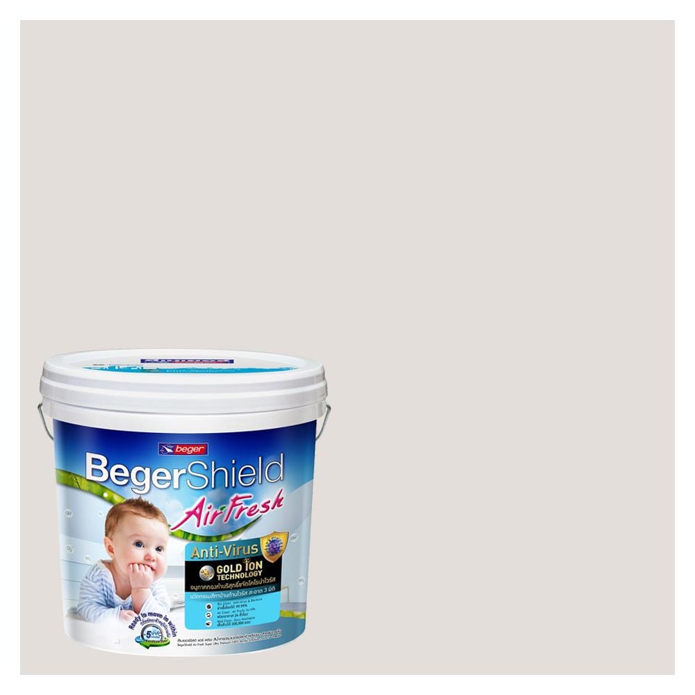 สีน้ำทาภายใน ชนิดกึ่งเงา BEGER AIRFRESH GOLD BASE A 131-1 สี EBONY COAST 9 ลิตร