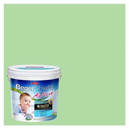 สีน้ำทาภายใน ชนิดกึ่งเงา BEGER AIRFRESH GOLD BASE B 063-4 สี GARDEN ESCAPE 9 ลิตร