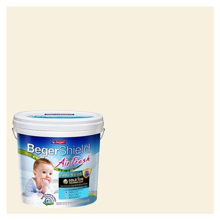 สีน้ำทาภายใน ชนิดกึ่งเงา BEGER AIRFRESH GOLD BASE A OW-8-2 สี SILKEN SAND 9 ลิตร
