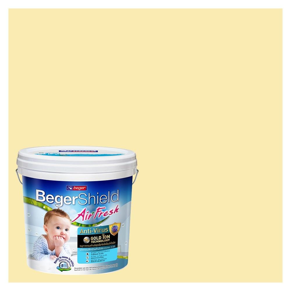 สีน้ำทาภายใน ชนิดกึ่งเงา BEGER AIRFRESH GOLD BASE A 088-3 สี SUNSET DREAM 9 ลิตร