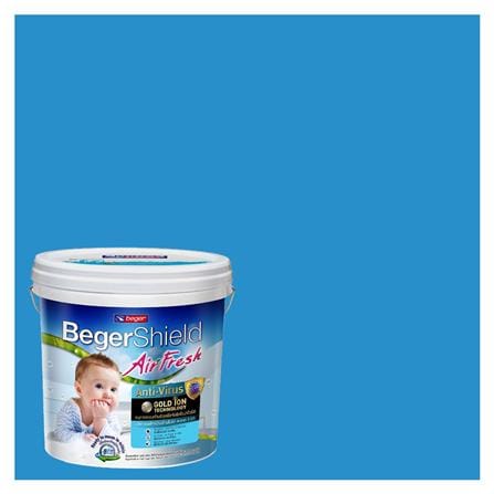 สีน้ำทาภายใน ชนิดกึ่งเงา BEGER AIRFRESH GOLD BASE D 031-5 สี BLUE CADET 9 ลิตร_0
