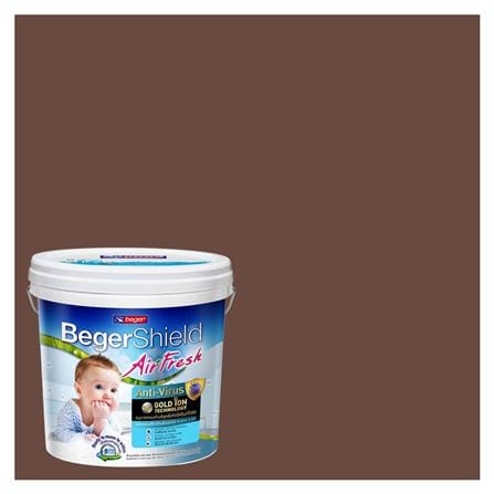 สีน้ำทาภายใน ชนิดกึ่งเงา BEGER AIRFRESH GOLD BASE D 186-6 สี EASTERN BROWNSTONE 9 ลิตร_0