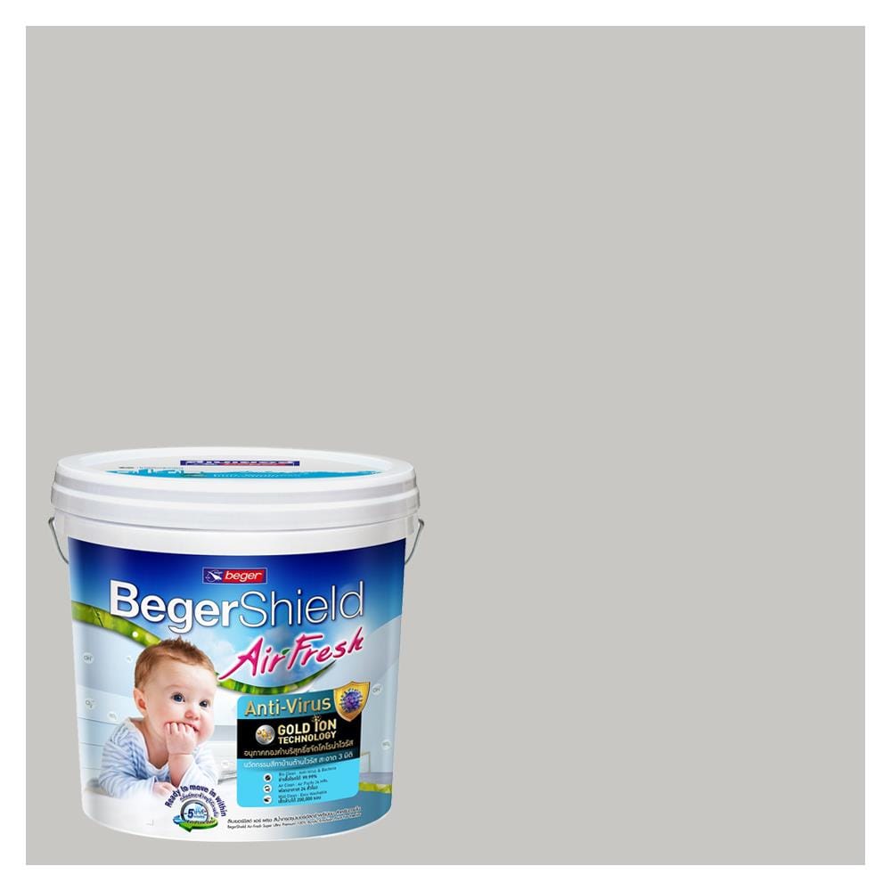 สีน้ำทาภายใน ชนิดกึ่งเงา BEGER AIRFRESH GOLD BASE A 141-2 สี SILVER SIDE 9 ลิตร