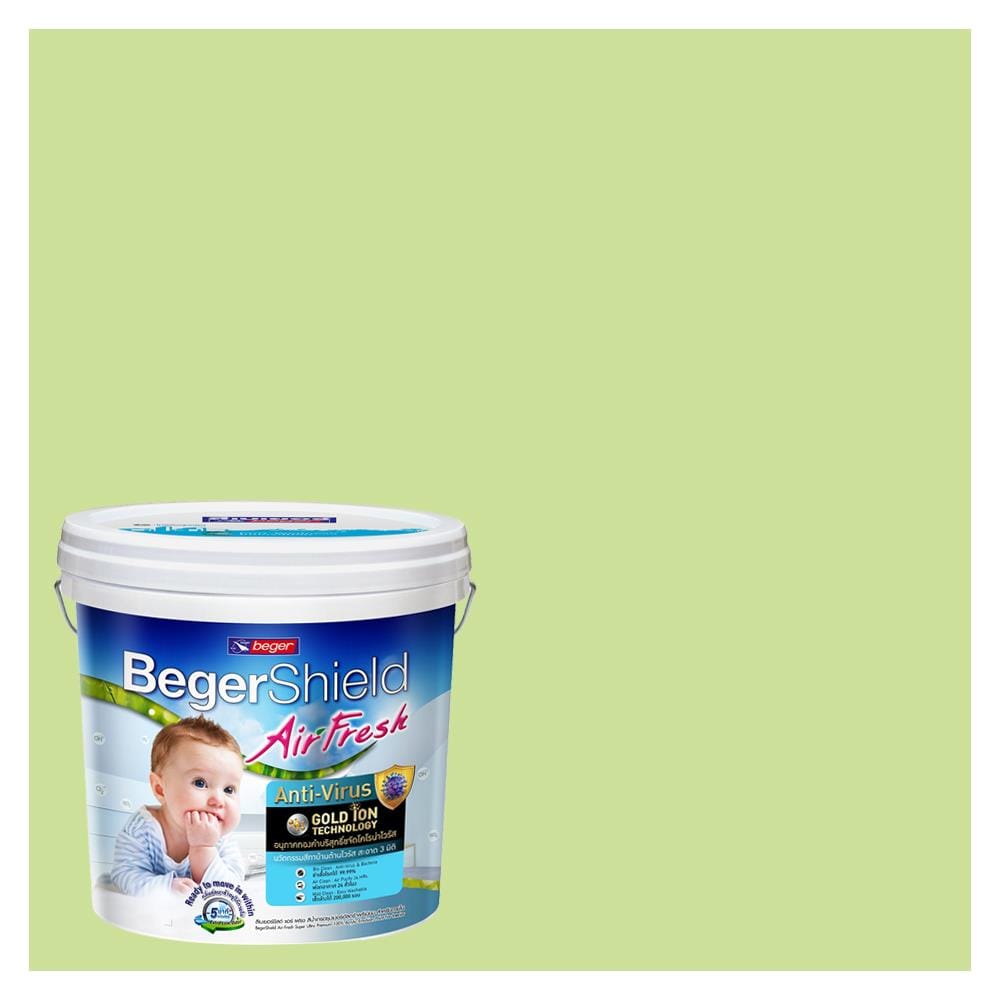 สีน้ำทาภายใน ชนิดกึ่งเงา BEGER AIRFRESH GOLD BASE B 069-4 สี BURSTING WITH TASTE 9 ลิตร