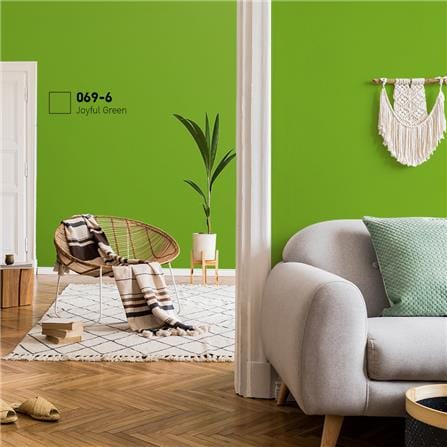 สีน้ำทาภายใน ชนิดกึ่งเงา BEGER AIRFRESH GOLD BASE D 069-6 สี JOYFUL GREEN 9 ลิตร_1