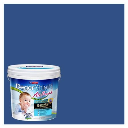 สีน้ำทาภายใน ชนิดกึ่งเงา BEGER AIRFRESH GOLD BASE D 031-6 สี BOYSCOUT BLUE 9 ลิตร_0