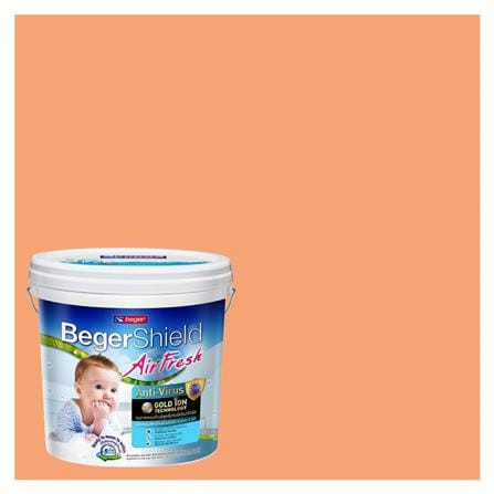 สีน้ำทาภายใน ชนิดกึ่งเงา BEGER AIRFRESH GOLD BASE C 103-5 สี ORANGE DELA 9 ลิตร_0