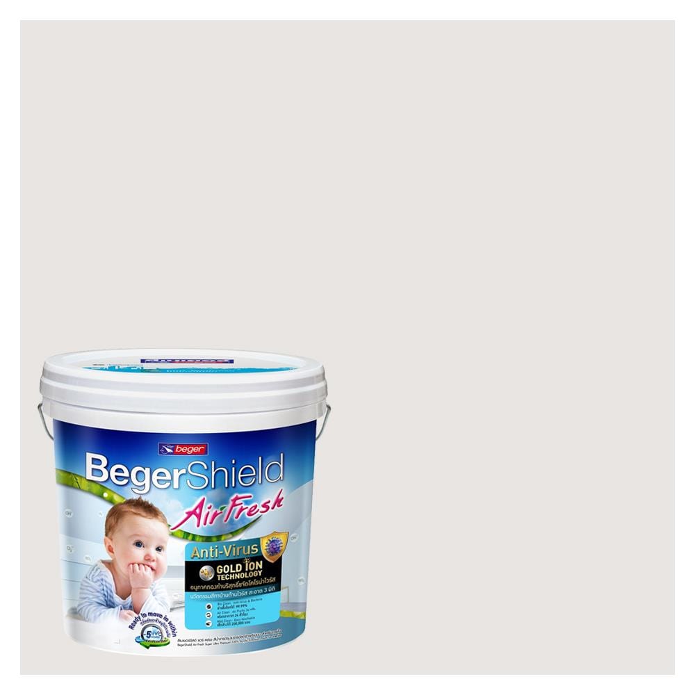 สีน้ำทาภายใน ชนิดกึ่งเงา BEGER AIRFRESH GOLD BASE A 132-1 สี COVERED DARKNESS 9 ลิตร
