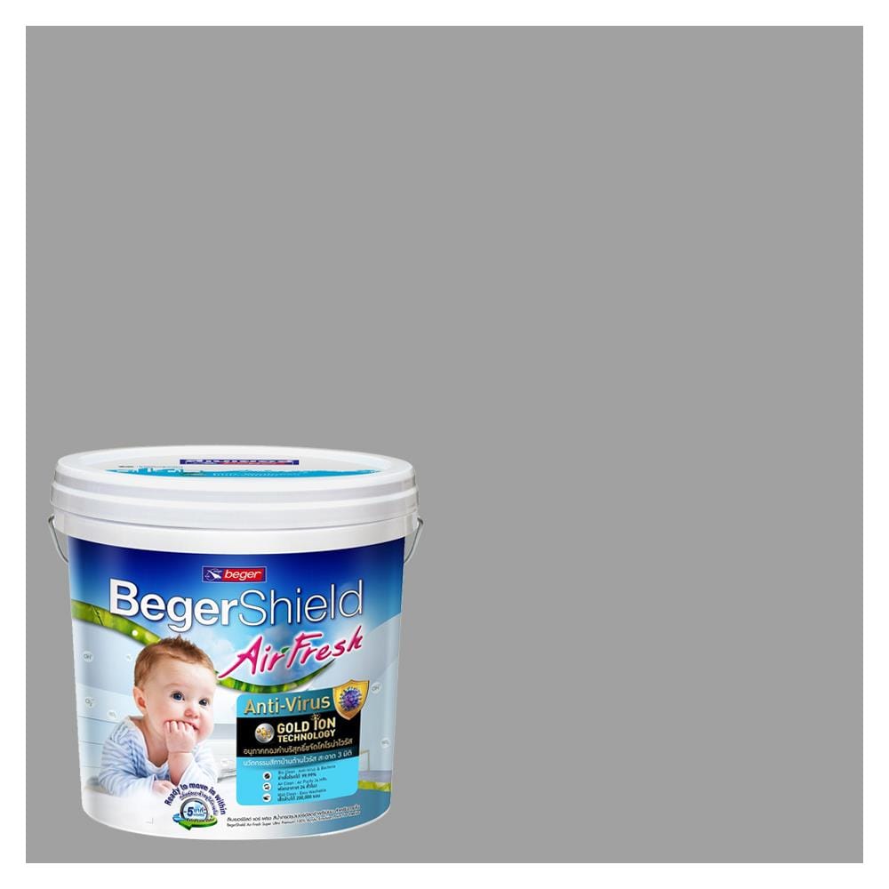 สีน้ำทาภายใน ชนิดกึ่งเงา BEGER AIRFRESH GOLD BASE C 141-4 สี SHINEY NICKEL 9 ลิตร