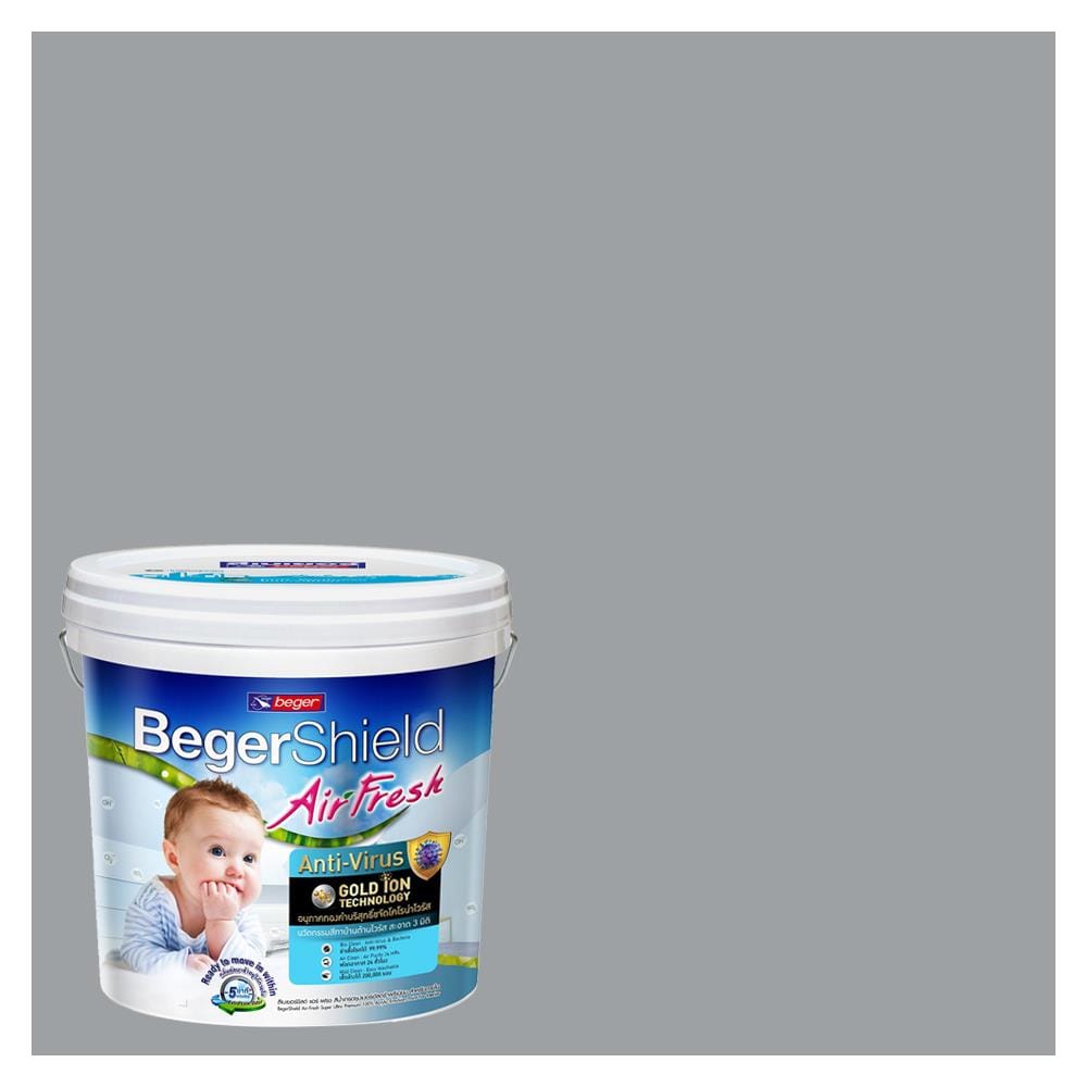 สีน้ำทาภายใน ชนิดกึ่งเงา BEGER AIRFRESH GOLD BASE C 139-4 สี SILVER WOOD 9 ลิตร