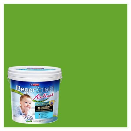 สีน้ำทาภายใน ชนิดกึ่งเงา BEGER AIRFRESH GOLD BASE D 064-6 สี FRESH CUT GRASS 9 ลิตร_0