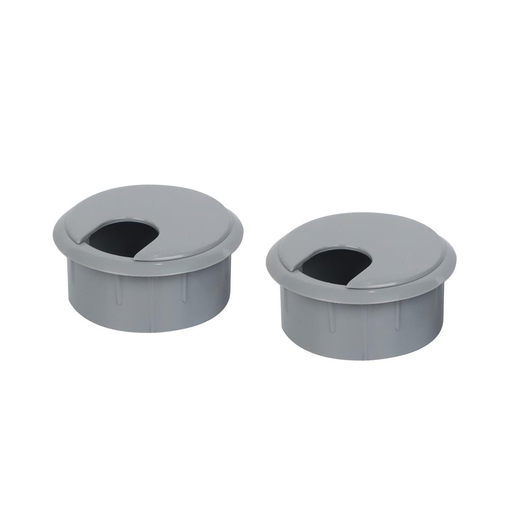 ช่องร้อยสายไฟกลม DEXZON CC-20 สีเทา แพ็ก 2 ชิ้น