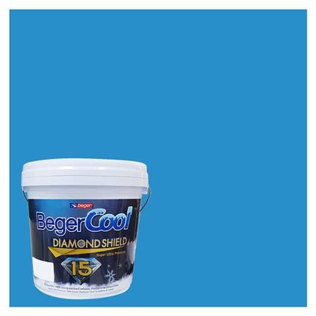 สีน้ำทาภายนอก BEGER COOL DIAMONDSHIELD 15 สี BLUE CADET #031-5 กึ่งเงา 9 ลิตร_0