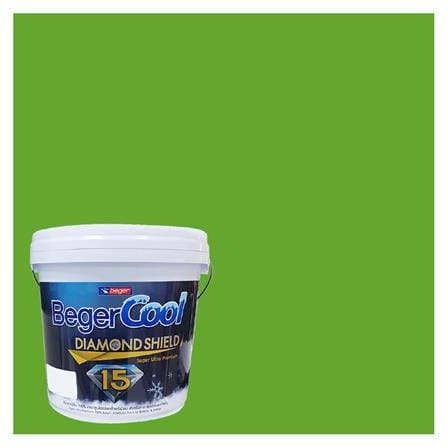 สีน้ำทาภายนอก BEGER COOL DIAMONDSHIELD 15 สี FRESH CUT GRASS #064-6 กึ่งเงา 9 ลิตร_0