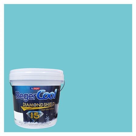 สีน้ำทาภายนอก BEGER COOL DIAMONDSHIELD 15 สี DOLPHINE BAY #041-4 กึ่งเงา 9 ลิตร_0