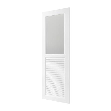 ประตู UPVC AZLE AZ113 GLASS 70X200 ซม. สีขาว พร้อมวงกบ ไม่เจาะลูกบิด_1