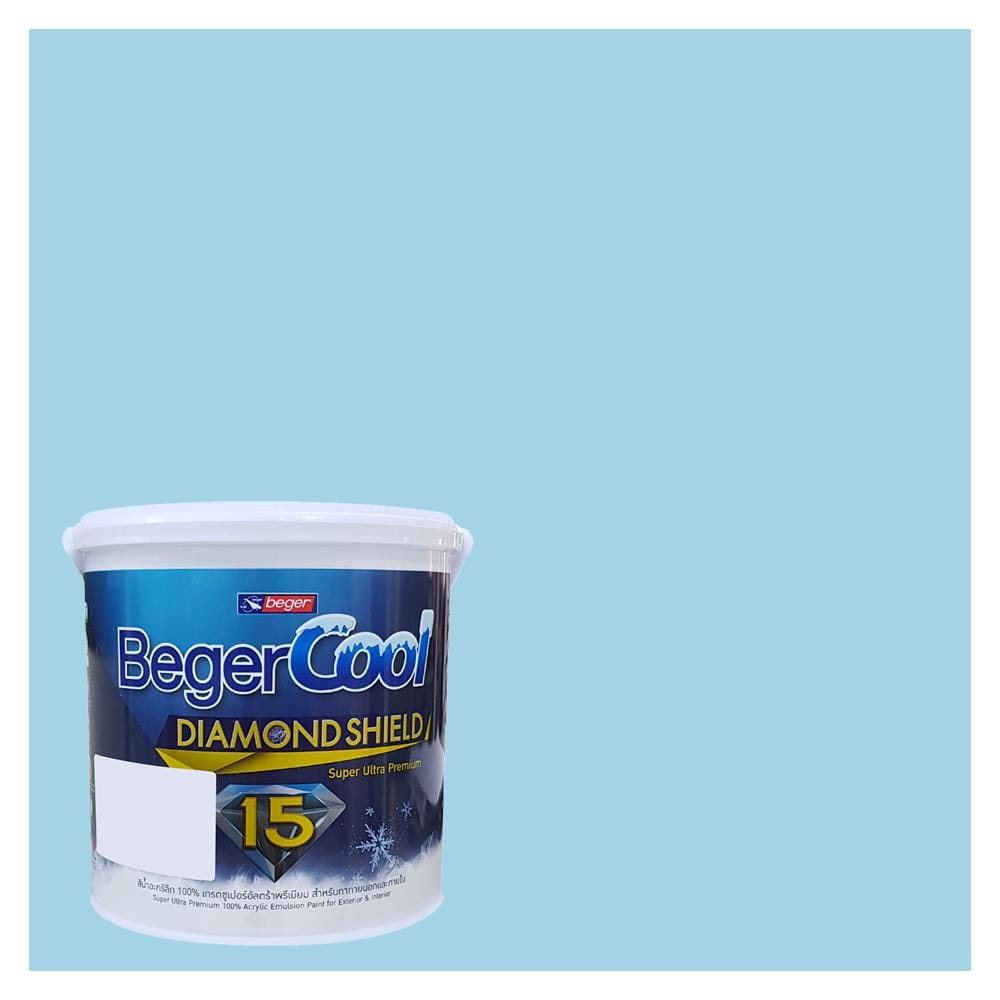 สีน้ำทาภายนอก BEGER COOL DIAMONDSHIELD 15 สี CELESTIAL SKY #034-3 กึ่งเงา 9 ลิตร