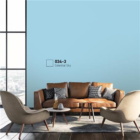 สีน้ำทาภายนอก BEGER COOL DIAMONDSHIELD 15 สี CELESTIAL SKY #034-3 กึ่งเงา 9 ลิตร_1