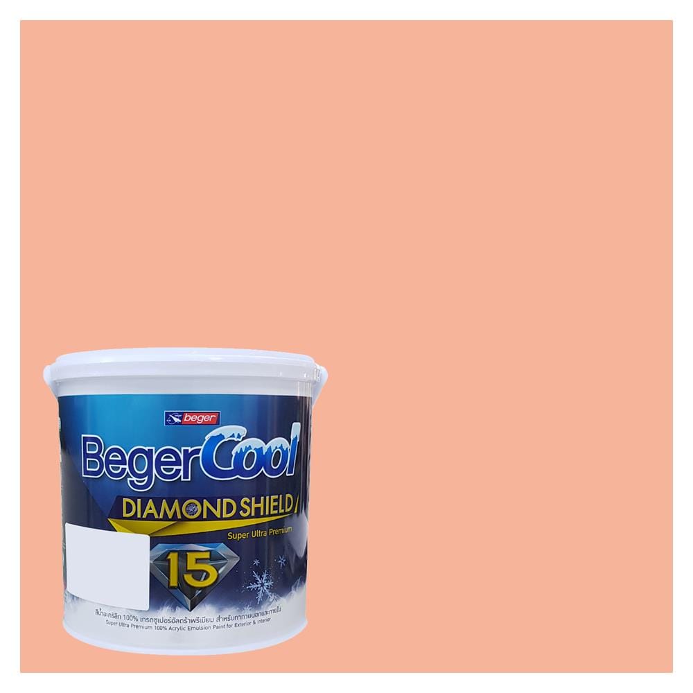 สีน้ำทาภายนอก BEGER COOL DIAMONDSHIELD 15 สี COTTON CANDY #107-4 กึ่งเงา 9 ลิตร