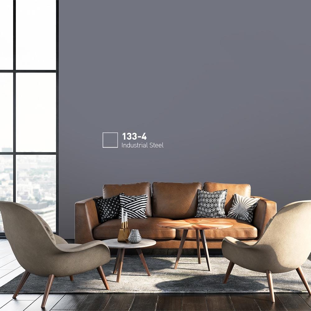 สีน้ำทาภายนอก BEGER COOL DIAMONDSHIELD 15 สี INDUSTRIAL STEEL #133-4 กึ่งเงา 9 ลิตร