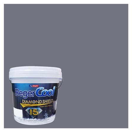 สีน้ำทาภายนอก BEGER COOL DIAMONDSHIELD 15 สี INDUSTRIAL STEEL #133-4 กึ่งเงา 9 ลิตร_0