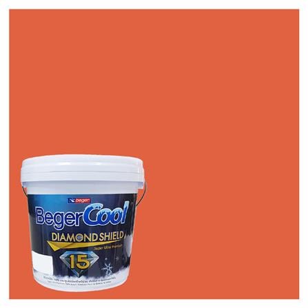 สีน้ำทาภายนอก BEGER COOL DIAMONDSHIELD 15 สี EMBER'S GLOW #107-6 กึ่งเงา 9 ลิตร_0