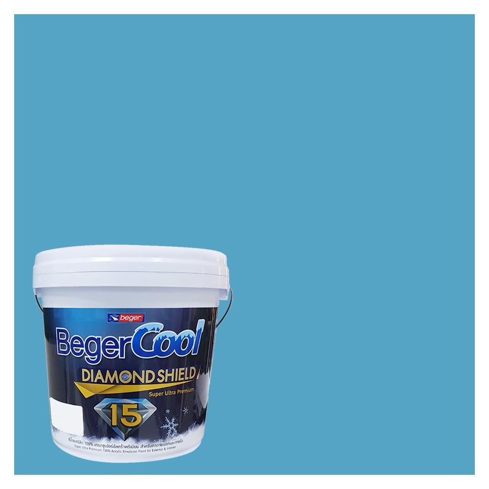 สีน้ำทาภายนอก BEGER COOL DIAMONDSHIELD 15 สี OCEAN ALLEGRA #034-5 กึ่งเงา 9 ลิตร