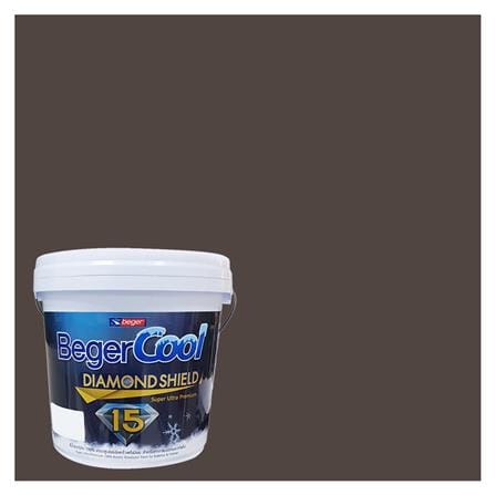 สีน้ำทาภายนอก BEGER COOL DIAMONDSHIELD 15 สี BURNT CHILLI #197-6 กึ่งเงา 9 ลิตร_0