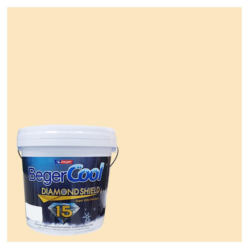 สีน้ำทาภายนอก BEGER COOL DIAMONDSHIELD 15 สี LEMON LEAF #099-3 กึ่งเงา 9 ลิตร