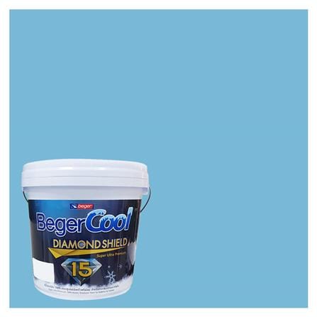 สีน้ำทาภายนอก BEGER COOL DIAMONDSHIELD 15 สี BRISK BAY #034-4 กึ่งเงา 9 ลิตร_0