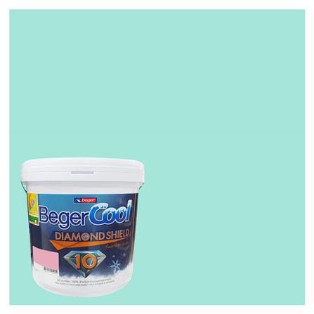 สีน้ำทาภายนอก ชนิดกึ่งเงา BEGERCOOL DIAMONDSHIELD 10 048-3 สี MORNING DELIGHT 9 ลิตร_0