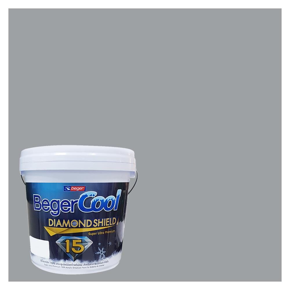 สีน้ำทาภายนอก BEGER COOL DIAMONDSHIELD 15 สี SILVER WOOD #139-4 กึ่งเงา 9 ลิตร